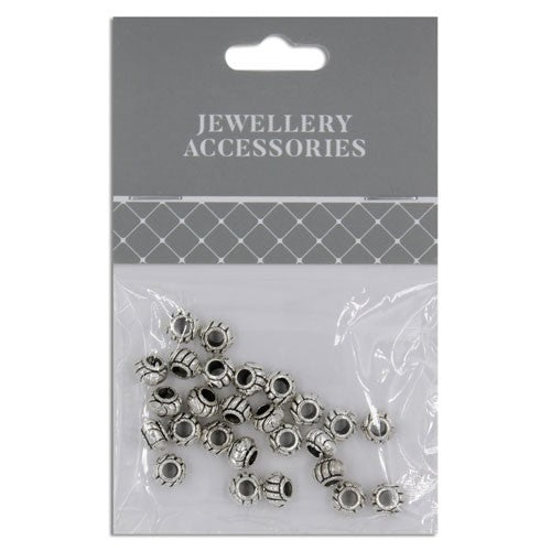 Spacer 7mm Turks Head 26pcs Silver