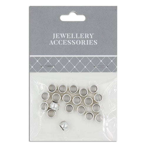 Spacer Metal Round 6mm 20pcs Silver