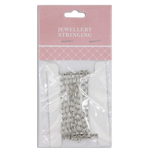 Chain Straight Oval Link 1m 7x4mm Dark Silver