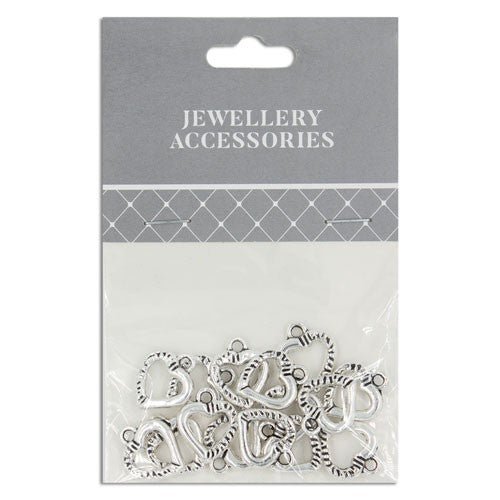 Charm Open Heart 12mm 15pcs