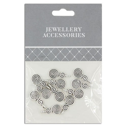 Charm Double Swirl 18mm 12pcs