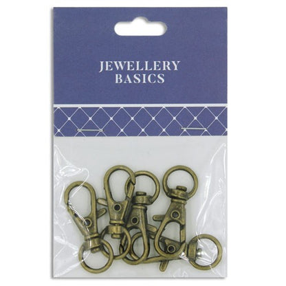 Lobster Clasp Swivel 30mm 5pcs B Gold