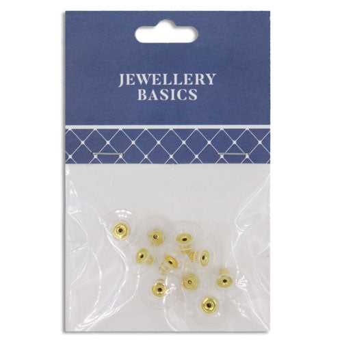 Earring Comfort Backs 15mm 10pcs Gold