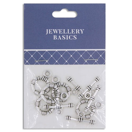 Clasp Toggle 15mm Silver 5sets