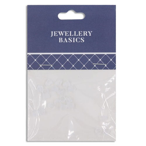 Earring Backs Plastic 4x5mm 20pcs