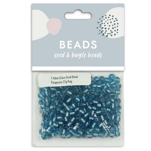 SEED BEADS 3.6MM GLASS TURQUOISE