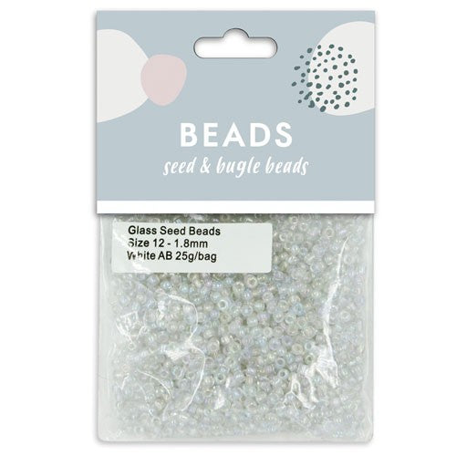 SEED BEADS 1.8MM GLASS WHITE
