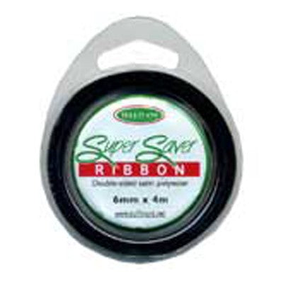 RIBBON SUPER SAVER 6MM BLACK