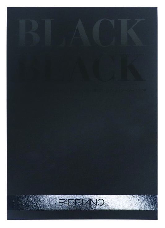 Fabriano Blk Blk Pad 300Gsm A4 20 Shts