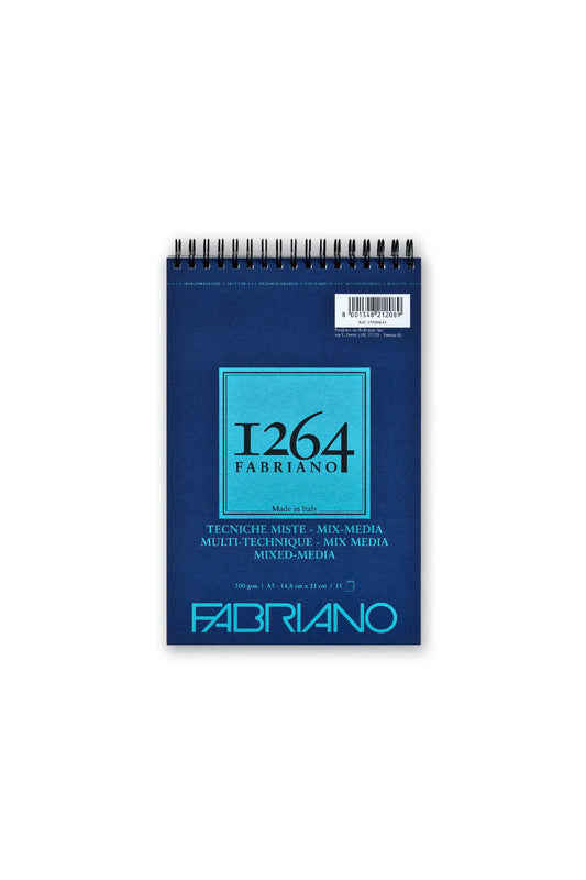 FABRIANO 1264 MIX MEDIA PAD SPIRAL 300GSM A5 15 SHTS