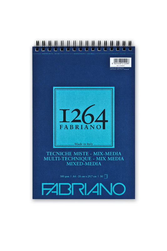 Fabriano 1264 Mix Media Pad Spiral 300Gsm A4 30 Shts
