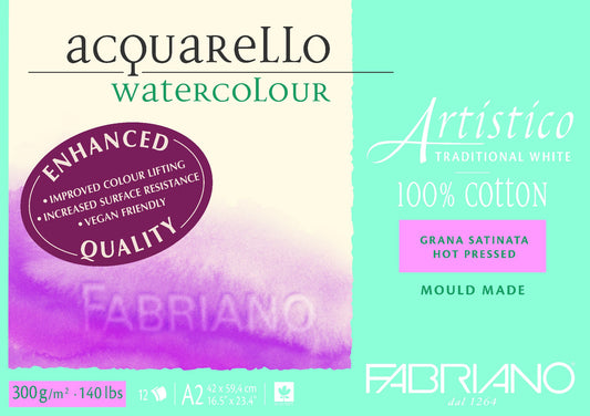 Fabriano Artistico Wc Enhanced 300Gsm A2 Smooth Tw