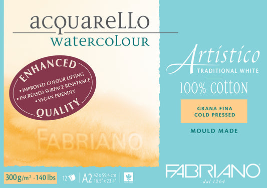 Fabriano Artistico Wc Enhanced 300Gsm A2 Medium Tw