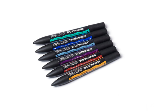 Winsor & Newton Brushmarker Set 6 Rich Tones