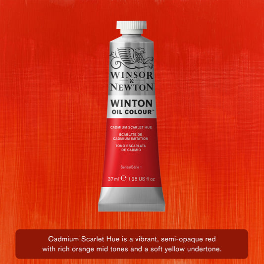 Winsor & Newton Winton Oil 37ml Cad Scarlet Hue 107