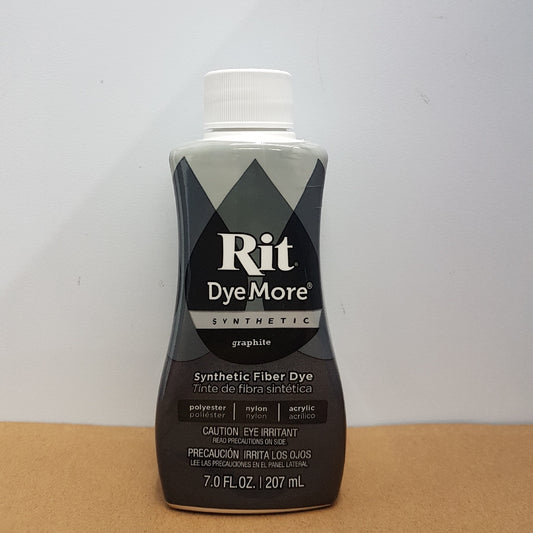 Rit Dye Rit Fabric Liquid Dye Synthetic 7oz (207ml) Dyemore - Graphite