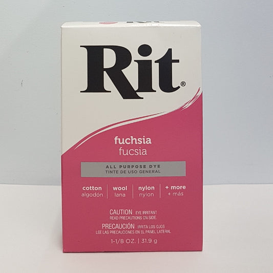 RIT DYE RIT FABRIC POWDER DYE ALL-PURPOSE 1.125oz (31.9g) Fuchsia Pink