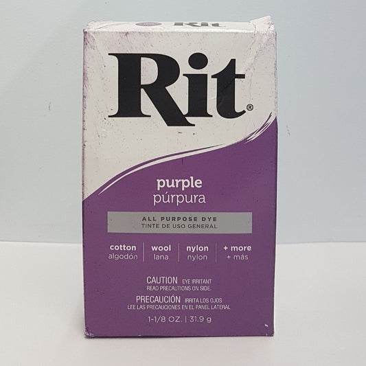 RIT DYE RIT FABRIC POWDER DYE ALL-PURPOSE 1.125oz (31.9g) Purple