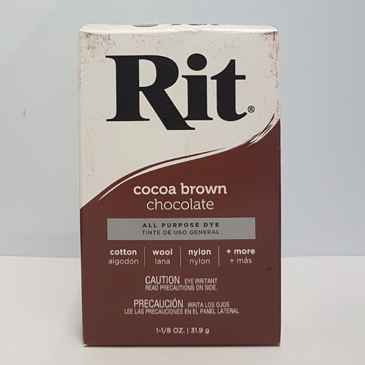 RIT DYE RIT FABRIC POWDER DYE ALL-PURPOSE 1.125oz (31.9g) Cocoa Brown