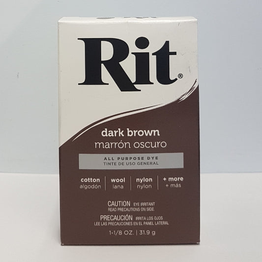 RIT DYE RIT FABRIC POWDER DYE ALL-PURPOSE 1.125oz (31.9g) Dark Brown
