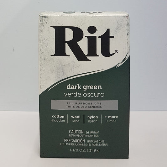 RIT DYE RIT FABRIC POWDER DYE ALL-PURPOSE 1.125oz (31.9g) Dark Green