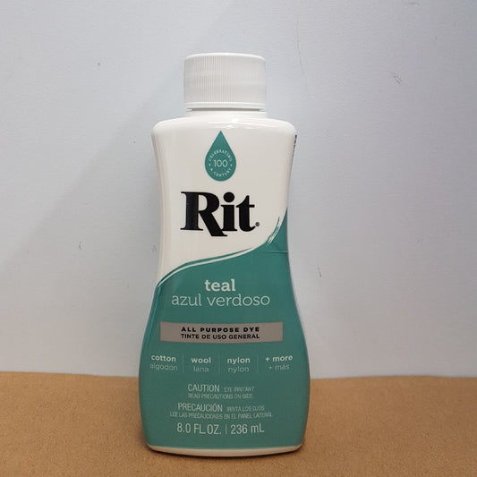 RIT DYE RIT FABRIC LIQUID DYE ALL-PURPOSE 8OZ (236ML) teal