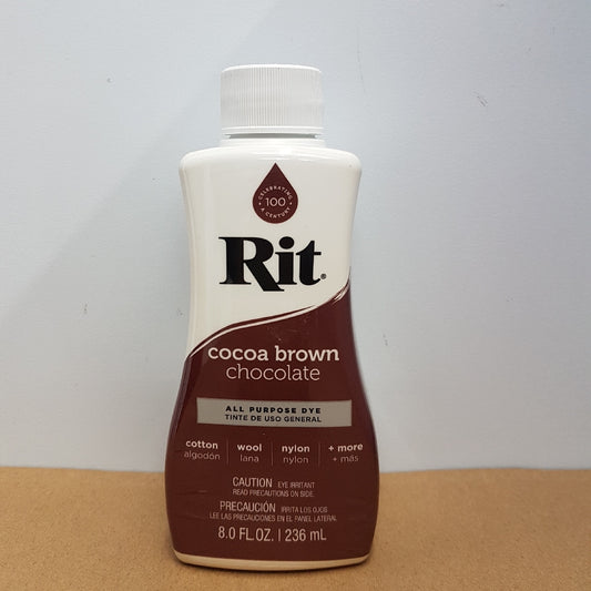 Rit Dye Rit Fabric Liquid Dye All-purpose 8oz (236ml) Cocoa Brown