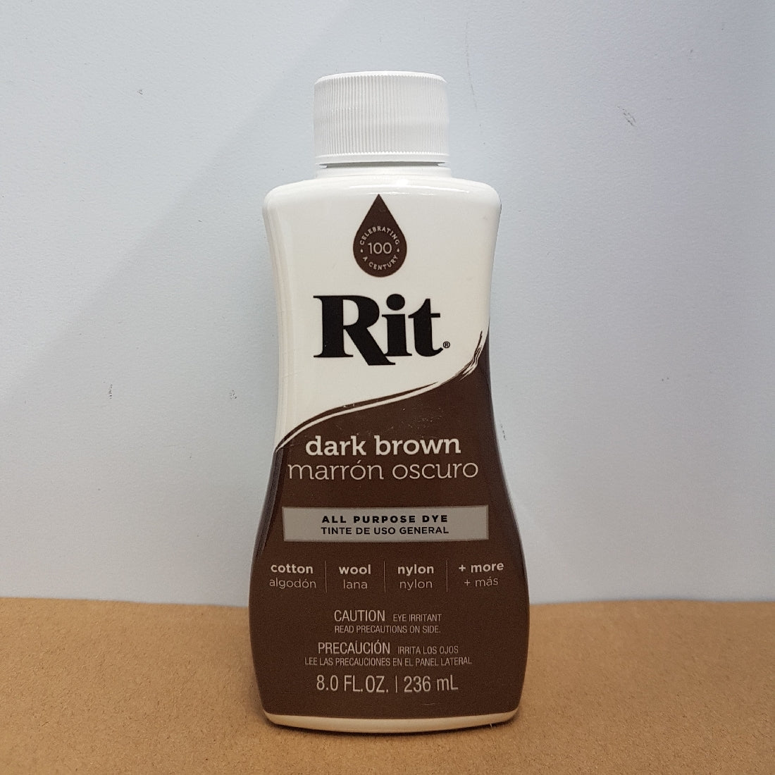 RIT DYE RIT FABRIC LIQUID DYE ALL-PURPOSE 8OZ (236ML) dark brown