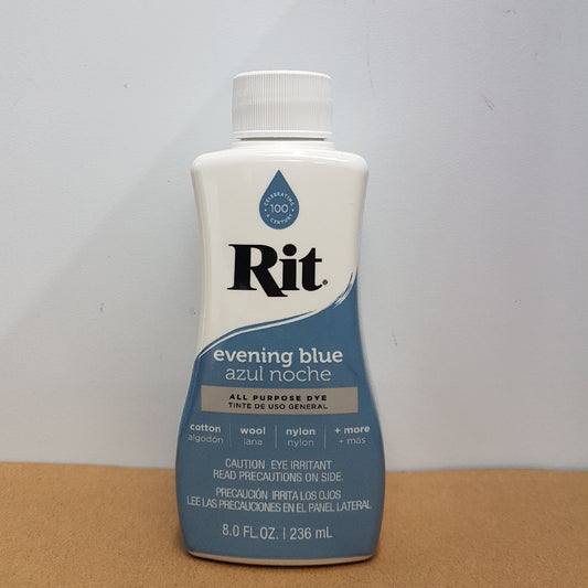 Rit Dye Rit Fabric Liquid Dye All-purpose 8oz (236ml) Evening Blue