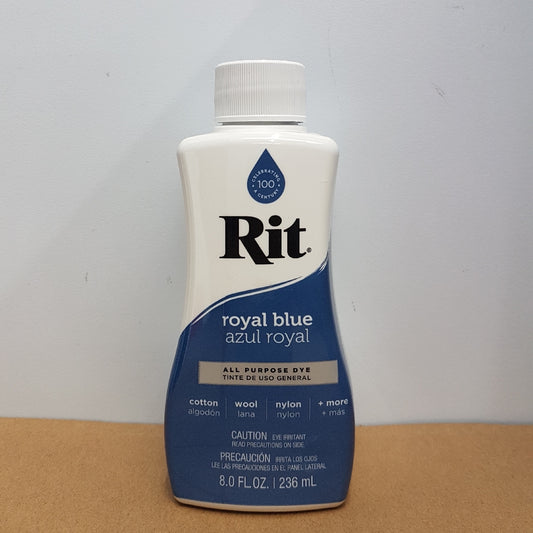 RIT DYE RIT FABRIC LIQUID DYE ALL-PURPOSE 8OZ (236ML) royal blue