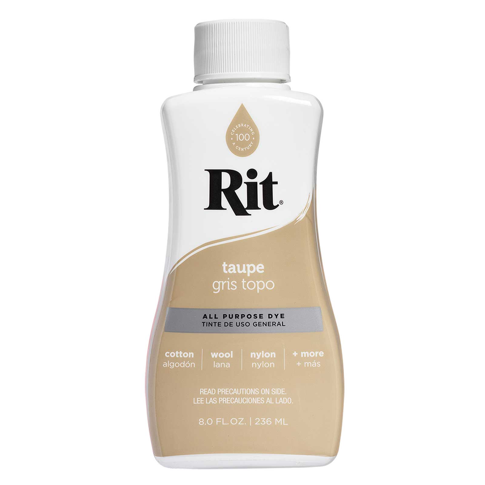 Rit Dye Rit Fabric Liquid Dye All-purpose 8oz (236ml) Taupe