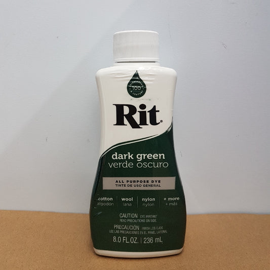 Rit Dye Rit Fabric Liquid Dye All-purpose 8oz (236ml) Dark Green