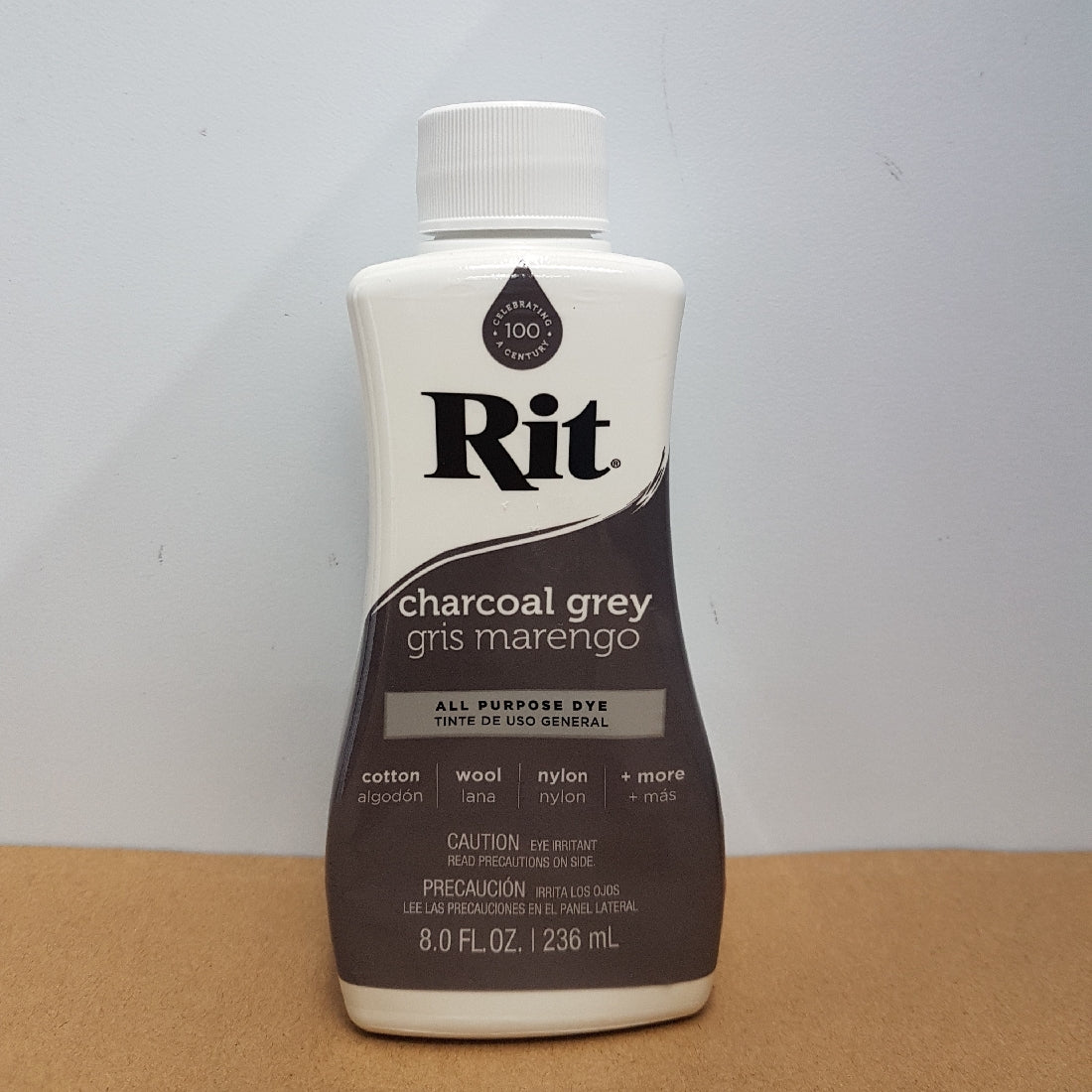 Rit Dye Rit Fabric Liquid Dye All-purpose 8oz (236ml) Charcoal Grey