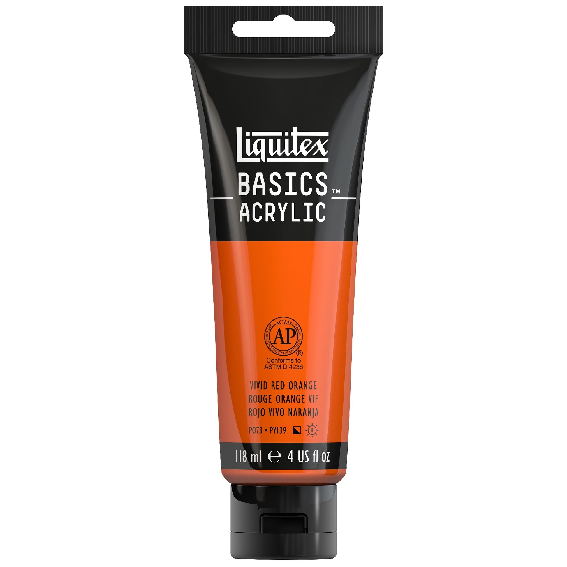 Liquitex Basics Acrylic 118ml Vivid Red Orange
