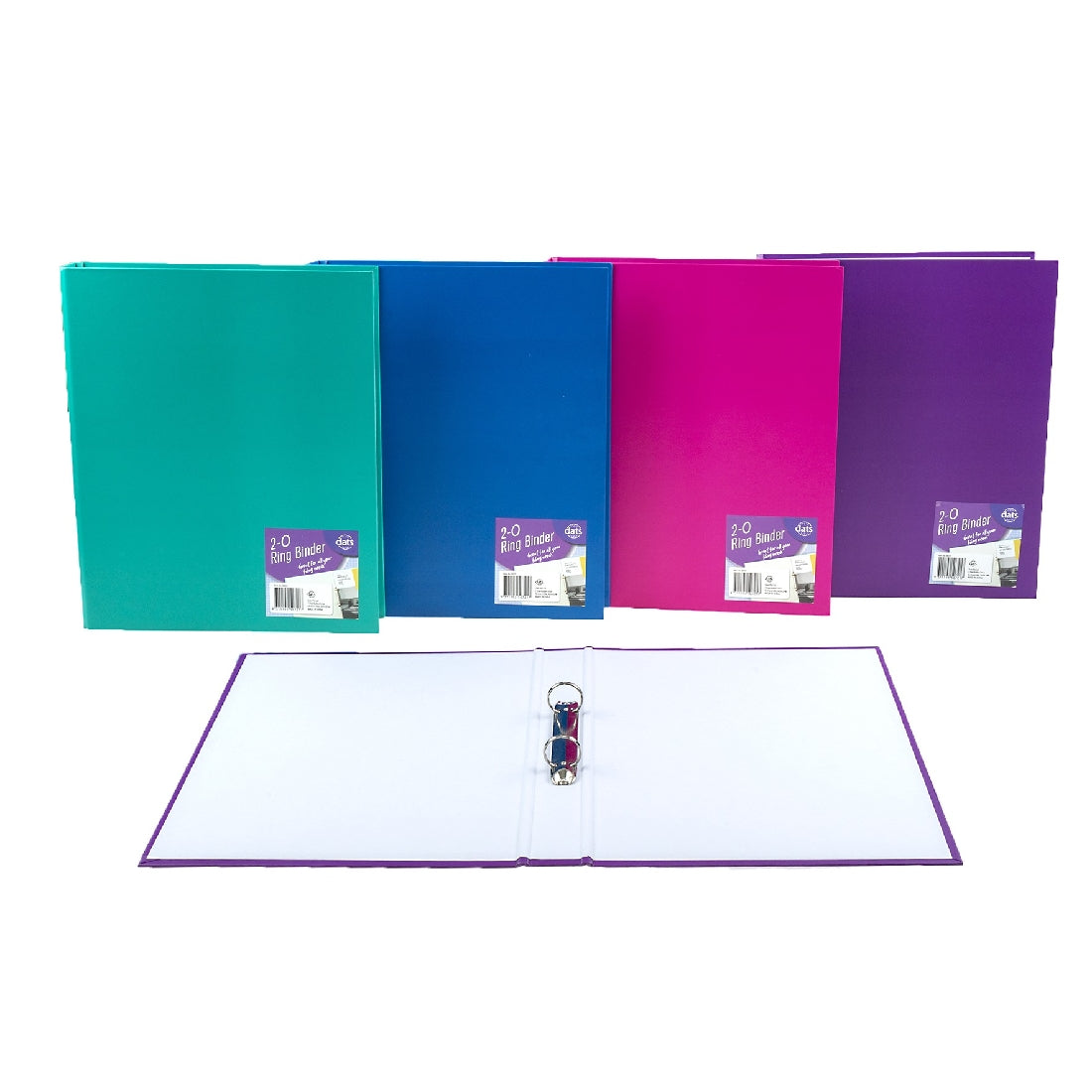 Binder Laminated A4 2 Ring 4 Asstd Cols