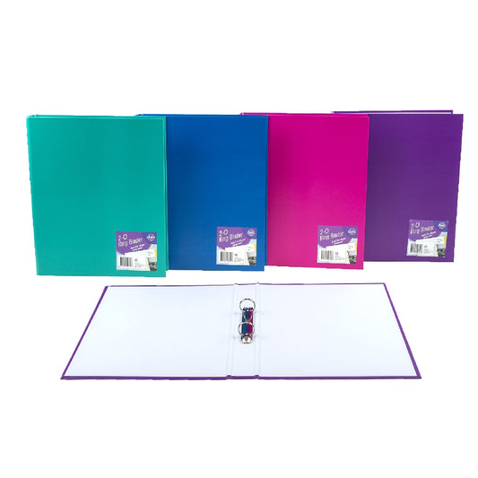Binder Laminated A4 2 Ring 4 Asstd Cols