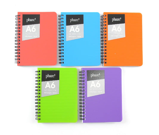 Notebook A6 200pg Coloured Asst