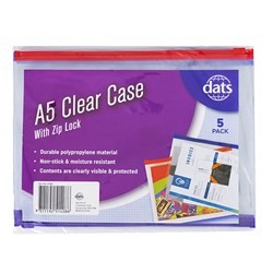 Case Zip A5 Clear Pk5