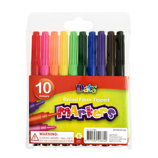 Markers Pk 10 Broad Tipped