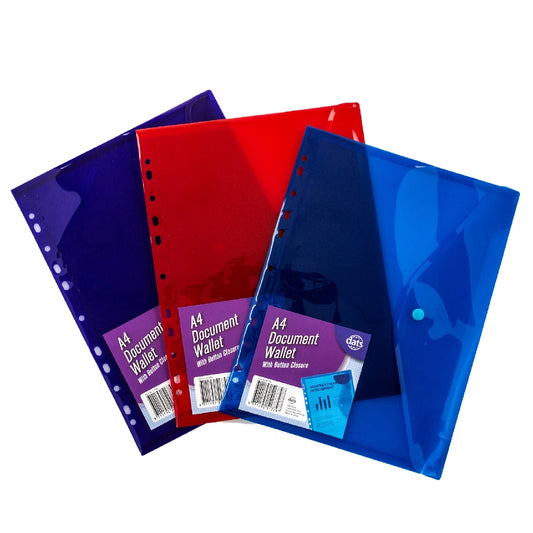 Document Wallet A4 Asst