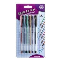 Pen Gel Metallic 6pk