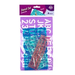 Stencils - Alphabet 4pk