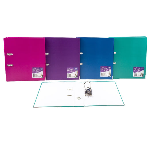 Folder Lever Arch A4 Gloss Laminated Finish 4 Asstd Cols