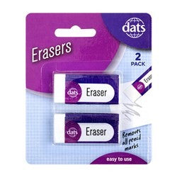 Eraser Vinyl Pencil Pk 2