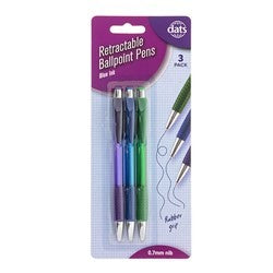 Retractable Ballpoint Pen 3pk