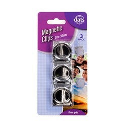 Clip Magnetic Silver 3pk