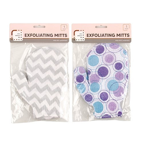 Glove Exfoliating Mitt Pk2 2 Asstd Designs