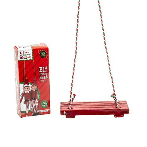 Christmas Elves Behaving Badly Elf Swing 13x5cm W String