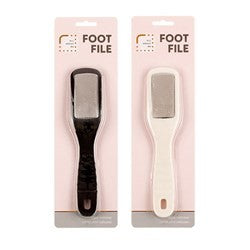 Foot File Stainless Steel w Plastic Handle 2 Asstd Cols