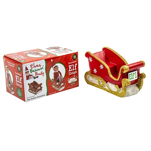 Christmas Elves Behaving Badly Elf Sleigh 16x7x9cm